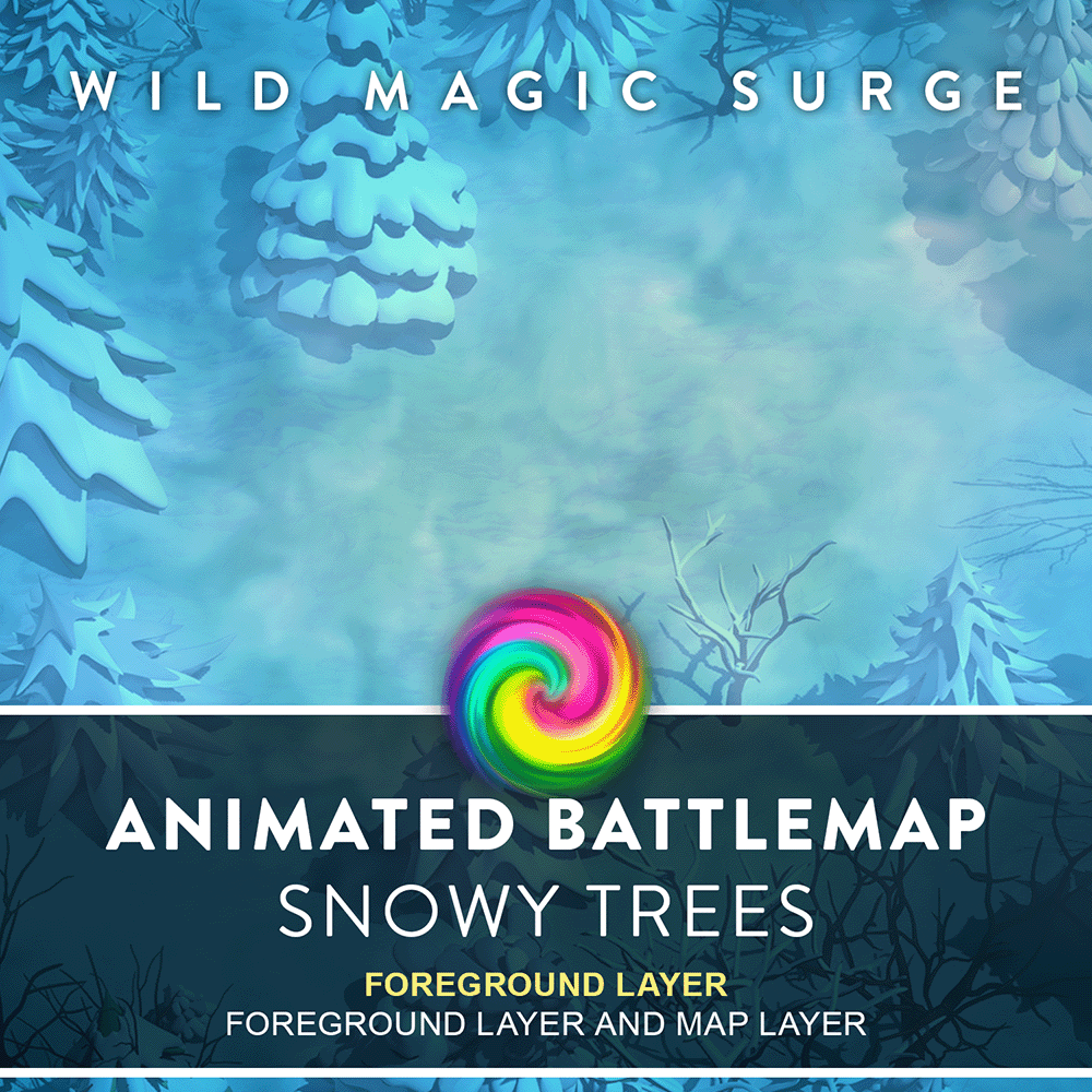 Wild Magic Surge | Animated Snowy Trees Battlemap
