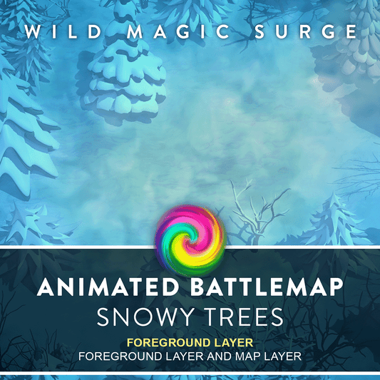 Wild Magic Surge | Animated Snowy Trees Battlemap