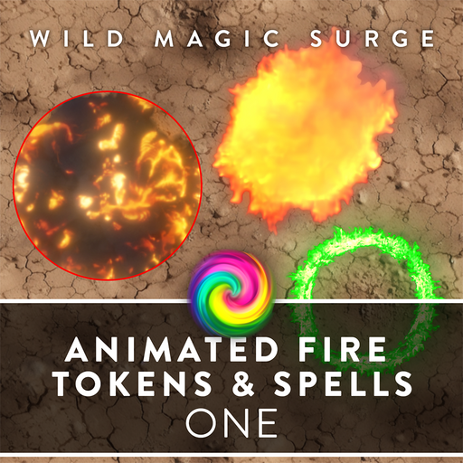 Animated Fire Tokens and Spells One